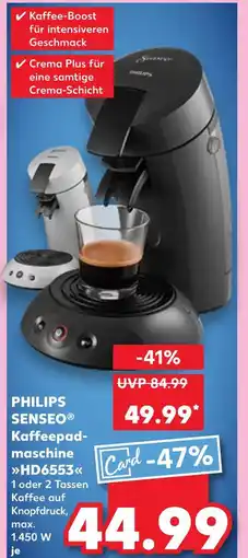 Kaufland Philips senseo kaffeepadmaschine hd6553 Angebot