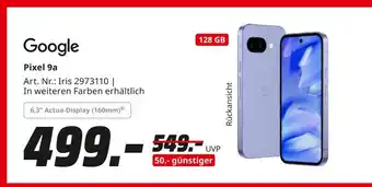 MediaMarkt Google smartphone pixel 9a Angebot