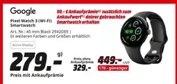 MediaMarkt Google pixel watch 3 (wi-fi) smartwatch Angebot