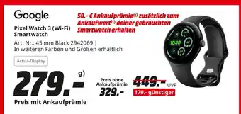MediaMarkt Google pixel watch 3 (wi-fi) smartwatch Angebot