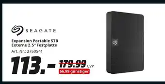 MediaMarkt Seagate expansion portable 5tb externe 2.5” festplatte Angebot