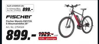 MediaMarkt Fischer montis em1726 e-mountainbike 29 Angebot