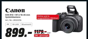 MediaMarkt Canon eos r10 + rf-s 18-45 mm systemkamera Angebot