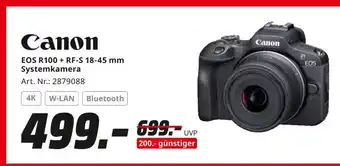 MediaMarkt Canon eos r100 + rf-s 18-45 mm systemkamera Angebot