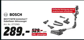 MediaMarkt Bosch bks711mtb unlimited 7 kabelloser akkusauger Angebot