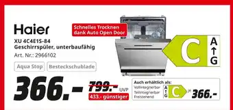 MediaMarkt Haier xu 4c4e1s-84 geschirrspüler, unterbaufähig Angebot