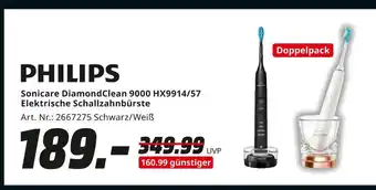 MediaMarkt Philips sonicare diamondclean 9000 hx9914/57 elektrische schallzahnbürste Angebot