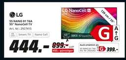 MediaMarkt Lg 55 nano 81 t6a 55 nanocell tv Angebot