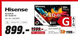 MediaMarkt Hisense 55 a 85 n 55 oled tv Angebot