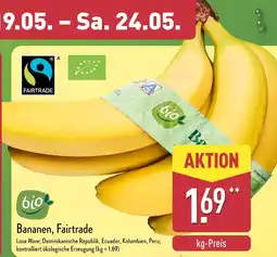 Aldi Nord Bio bananen, fairtrade Angebot