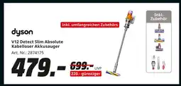 MediaMarkt Dyson v12 detect slim absolute kabelloser akkusauger Angebot