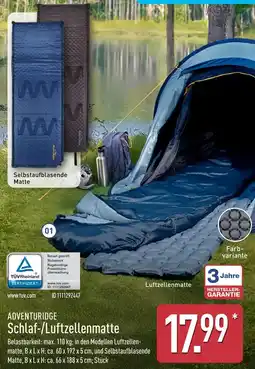 Aldi Nord Adventuridge schlaf-/luftzellenmatte Angebot