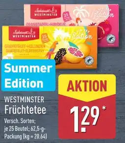 Aldi Nord Westminster früchtetee Angebot