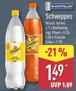 Aldi Nord Schweppes indian tonic water oder orange spritz Angebot