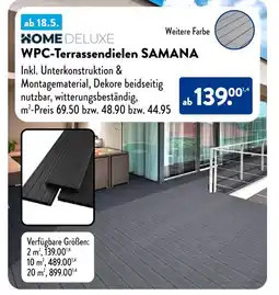 Aldi Nord Home deluxe wpc-terrassendielen samana Angebot