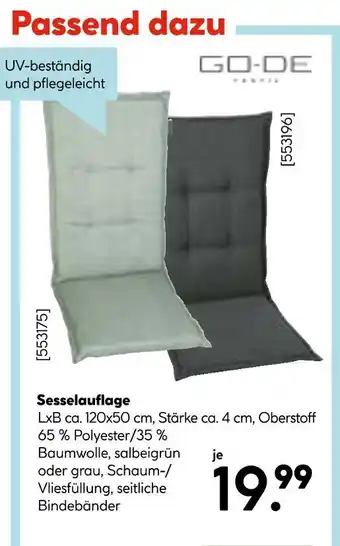 Hellweg Go-de sesselauflage Angebot
