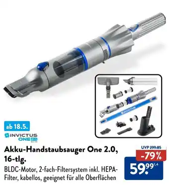 Aldi Nord Invictus akku-handstaubsauger one 2.0, 16-tlg Angebot