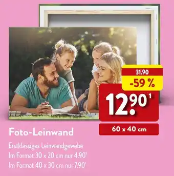 Aldi Nord Foto-leinwand Angebot
