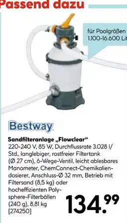 Hellweg Bestway sandfilteranlage „flowclear“ Angebot