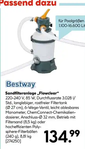 Hellweg Bestway sandfilteranlage „flowclear“ Angebot
