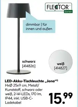 Hellweg Flector led-akku-tischleuchte jona Angebot