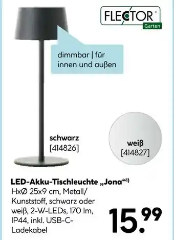 Hellweg Flector led-akku-tischleuchte jona Angebot
