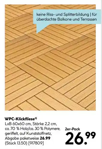 Hellweg Wpc-klickfliese Angebot