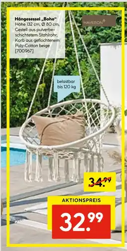 Hellweg Haveson hängesessel „boho“ Angebot