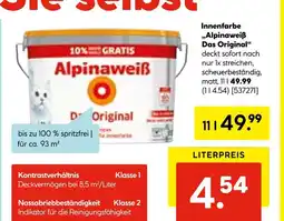 Hellweg Innenfarbe „alpinaweiß das original“ Angebot