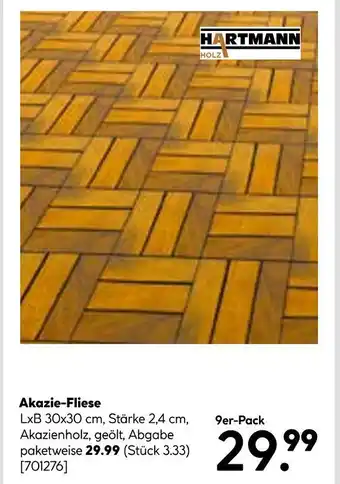 Hellweg Hartmann akazie-fliese Angebot