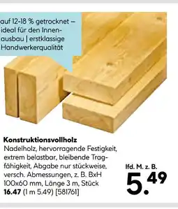 Hellweg Konstruktionsvollholz Angebot