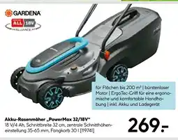 Hellweg Gardena akku-rasenmäher „powermax 32/18v“ Angebot