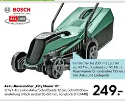 Hellweg Bosch akku-rasenmäher „city mower 18“ Angebot