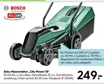 Hellweg Bosch akku-rasenmäher „city mower 18“ Angebot