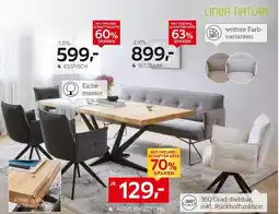 XXXLutz Linea natura esstisch, armlehnstuhl oder sitzbank Angebot