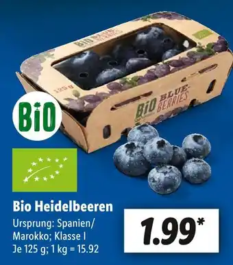 Lidl Bio bio heidelbeeren Angebot