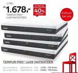 XXXLutz Tempur pro luxe matratzen Angebot