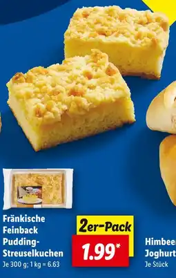 Lidl Fränkische feinback pudding-streuselkuchen Angebot
