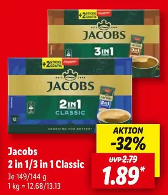 Lidl Jacobs 2 in 1 classic Angebot