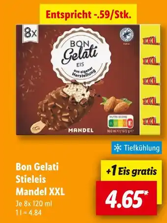 Lidl Bon gelati stieleis mandel xxl Angebot