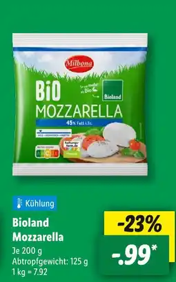 Lidl Milbona mozzarella Angebot