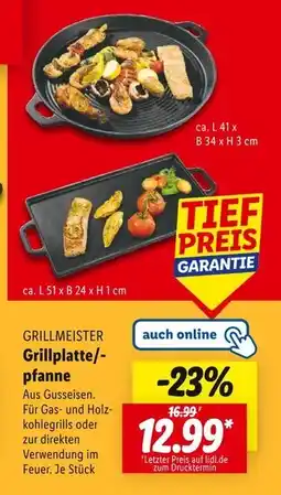 Lidl Grillmeister grillplatte/-pfanne Angebot