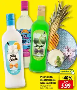 Lidl Tropica piña colada/mojito/tropica kokosnusslikör Angebot