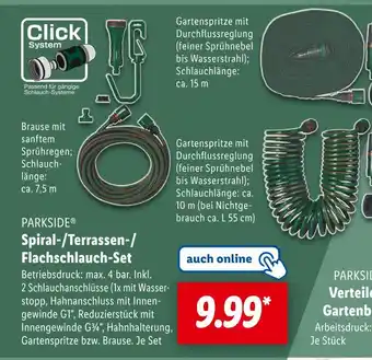 Lidl Parkside spiral-/terrassen-/flachschlauch-set Angebot