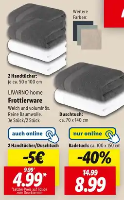 Lidl Livarno home frottierware Angebot