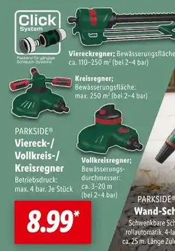 Lidl Parkside viereck-/vollkreis-/kreisregner Angebot