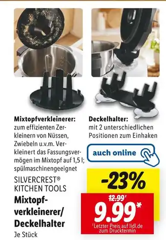 Lidl Silvercrest kitchen tools mixtopfverkleinerer/deckelhalter Angebot