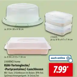Lidl Livarno home kühl-tortenglocke/-partycontainer/-lunchboxen Angebot