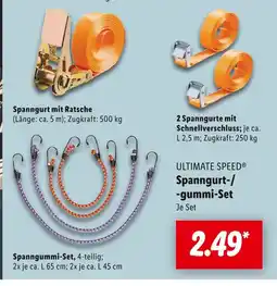 Lidl Ultimate speed spanngurt-/ -gummi-set Angebot