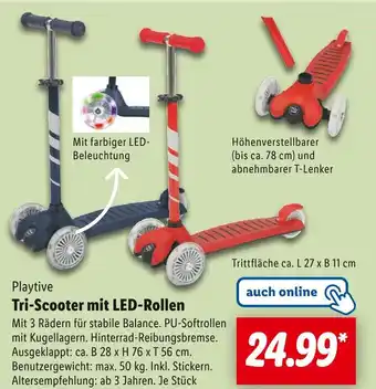 Lidl Playtive tri-scooter mit led-rollen Angebot
